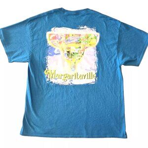 Men's MARGARITAVILLE "Weather Is Here - Wish You Were Beautiful" Blue SS T-Shirt